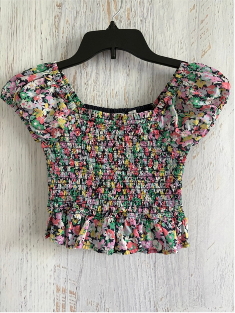Pair of Girls GAP Kids M Smocked Short Sleeve/Off Shoulder Tees